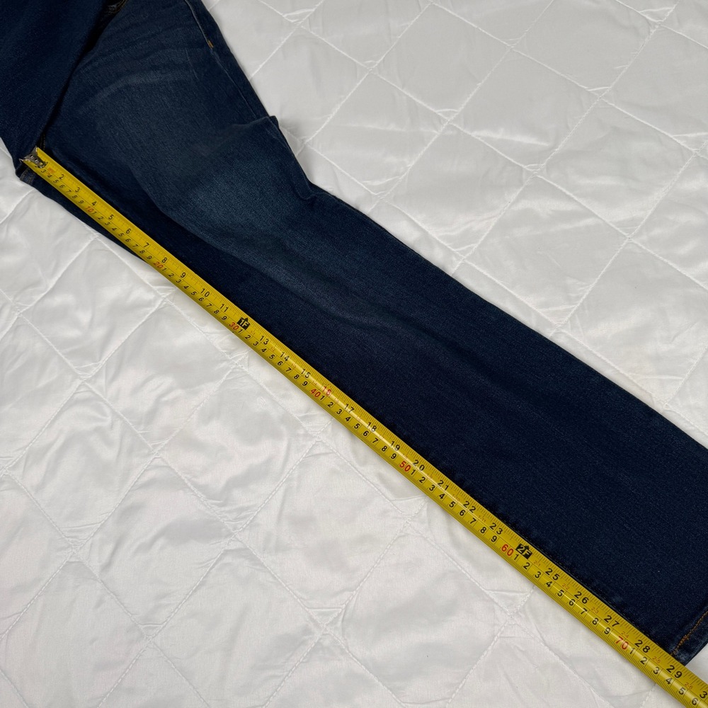 Old Navy Jeans Womens 4 Mid Rise Power Slim‎ Straight Dark Wash Stretch 29x29 - Picture 9 of 9